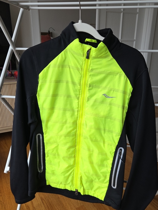 Saucony Other - Saucony Neon Yellow and Black Reflective Running Jacket